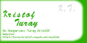kristof turay business card