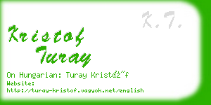 kristof turay business card